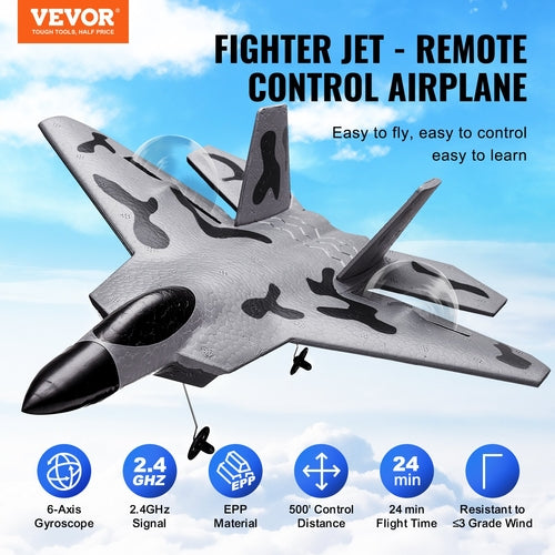 RC Plane, 2.4GHZ 2 Channel Remote Control Airplane with 6-Axis Gyro