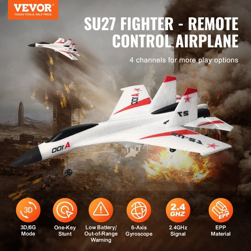 RC Plane, 2.4GHZ 4 Channel Remote Control Airplane with 6-Axis Gyro